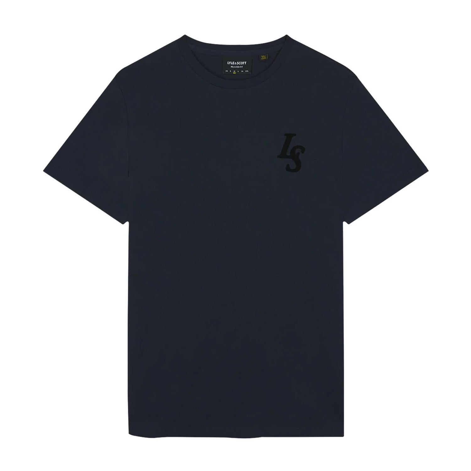 Dark Navy - Front - Lyle & Scott Mens Club Emblem T-Shirt