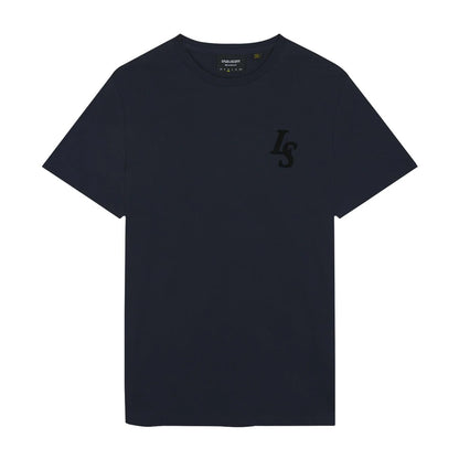 Dark Navy - Front - Lyle & Scott Mens Club Emblem T-Shirt
