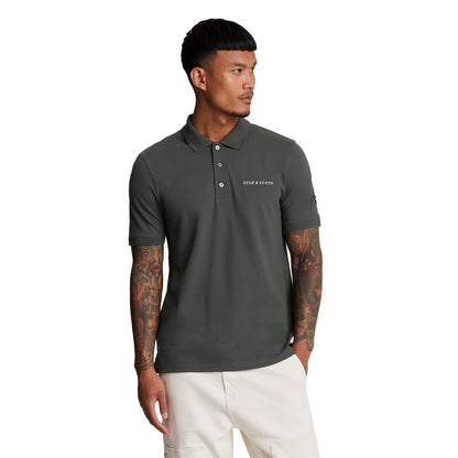 Gunmetal-Cove - Side - Lyle & Scott Mens Embroidered Polo Shirt