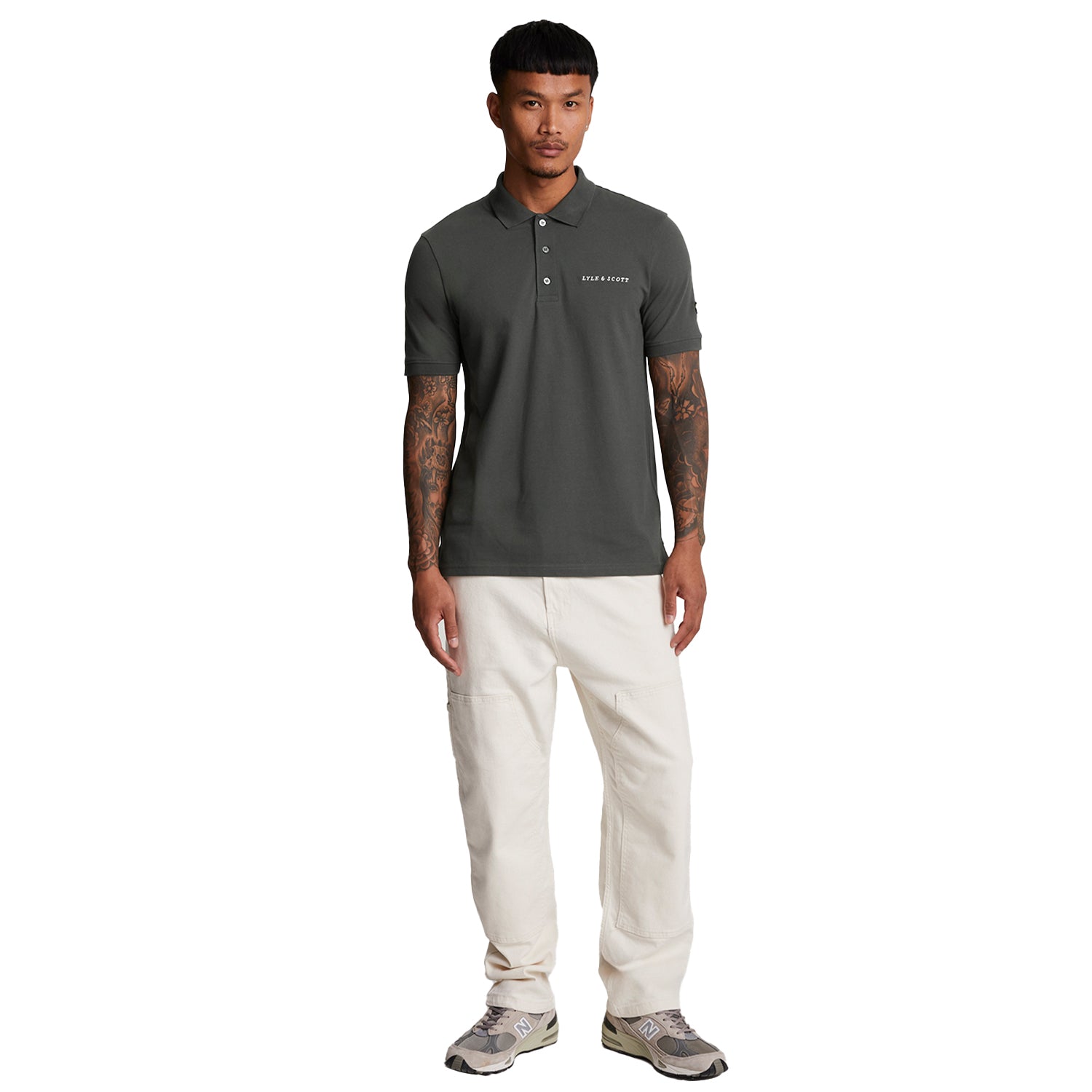 Gunmetal-Cove - Lifestyle - Lyle & Scott Mens Embroidered Polo Shirt