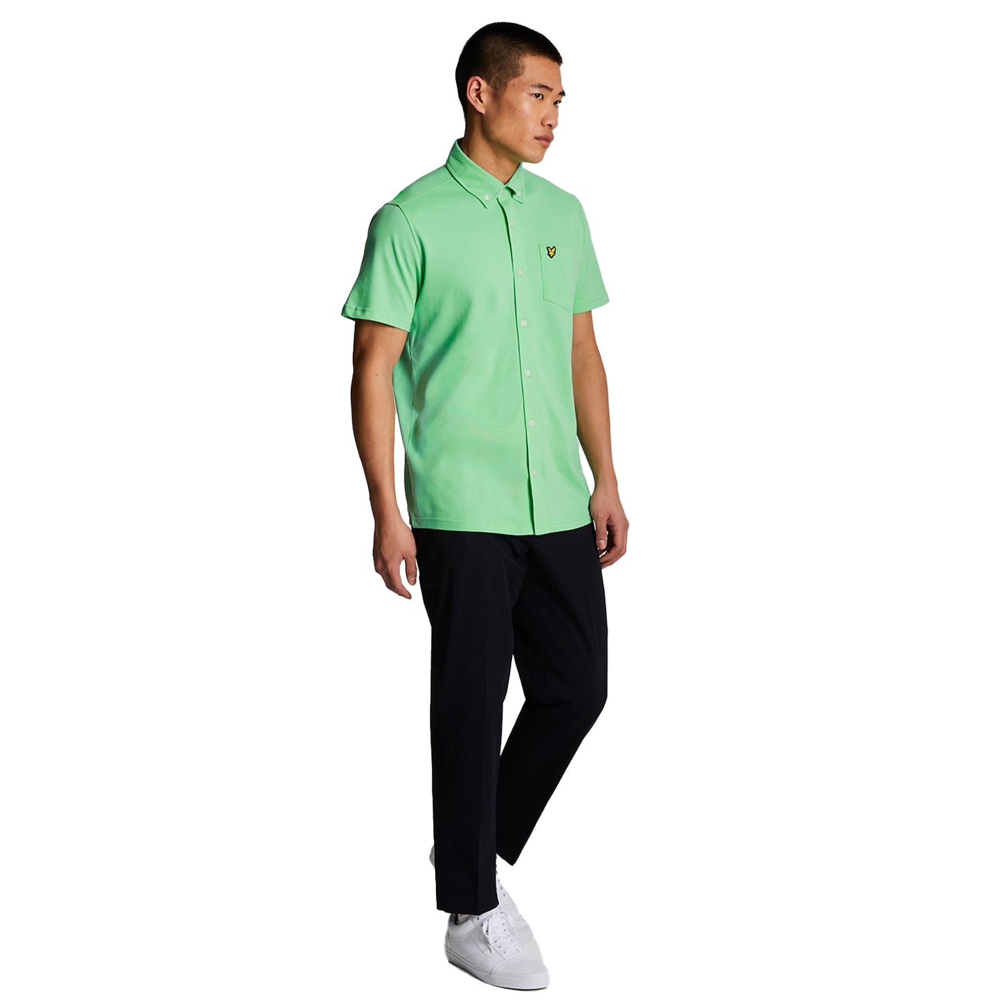 Lawn Green - Lifestyle - Lyle & Scott Mens Pique Short-Sleeved Shirt
