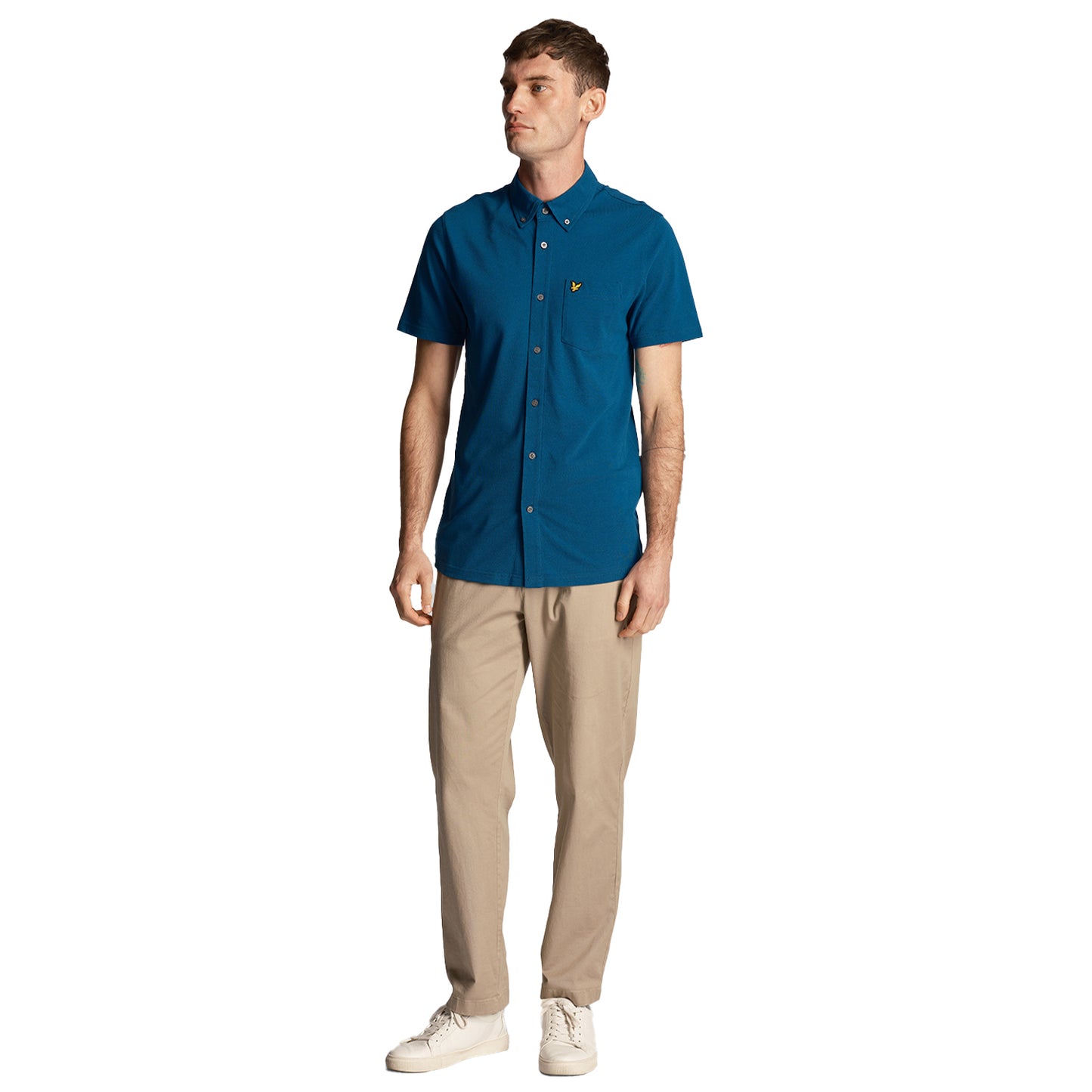Apres Navy - Lifestyle - Lyle & Scott Mens Pique Short-Sleeved Shirt