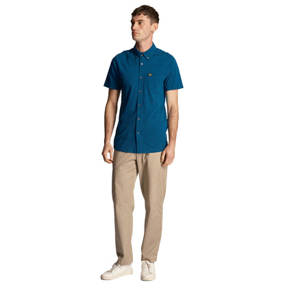 Apres Navy - Lifestyle - Lyle & Scott Mens Pique Short-Sleeved Shirt