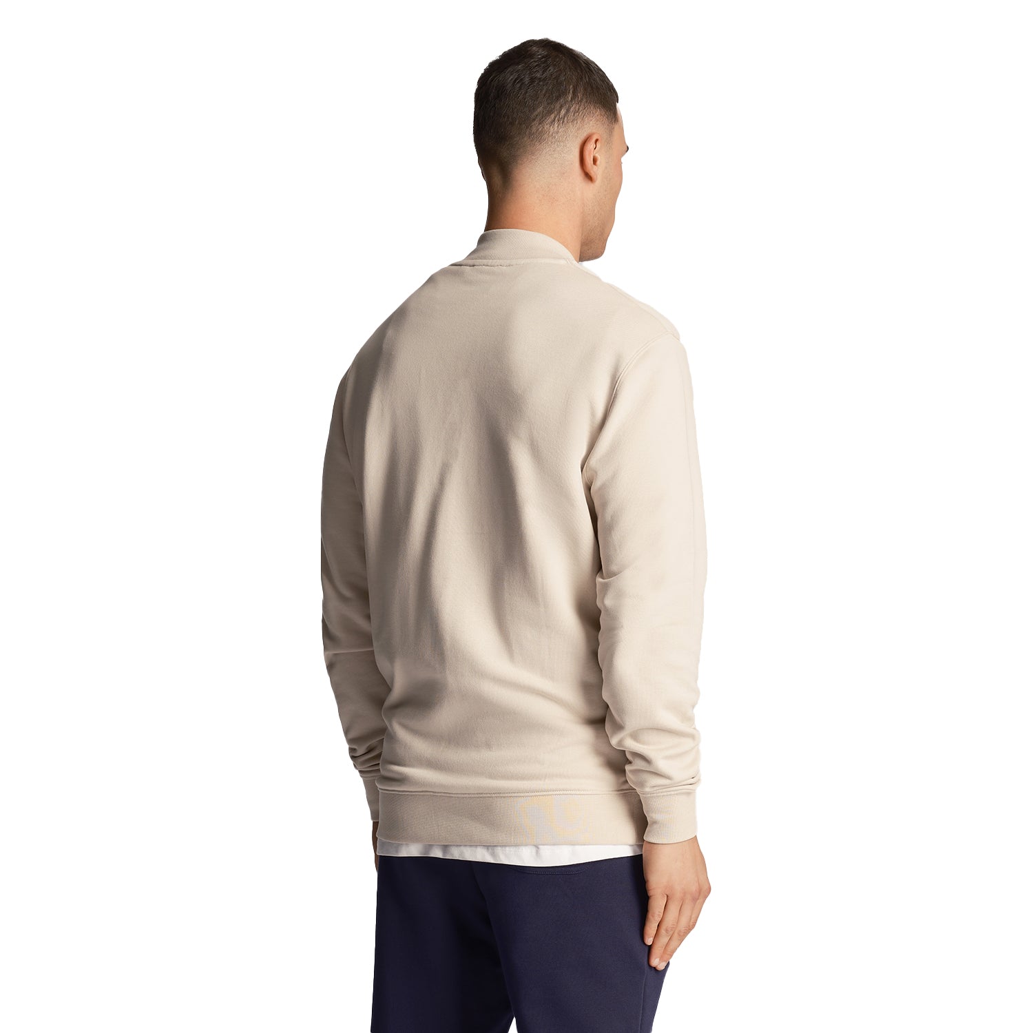 Cove - Back - Lyle & Scott Mens Loopback Jersey Bomber Jacket
