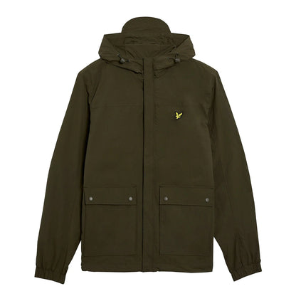 Olive - Front - Lyle & Scott Mens Hooded Pocket Jacket