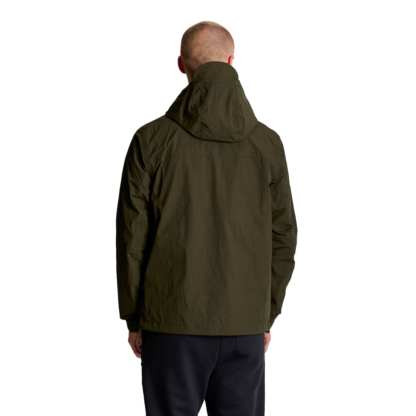 Olive - Back - Lyle & Scott Mens Hooded Pocket Jacket
