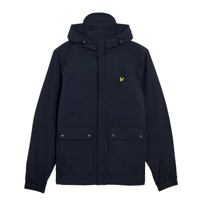 Dark Navy - Front - Lyle & Scott Mens Hooded Pocket Jacket