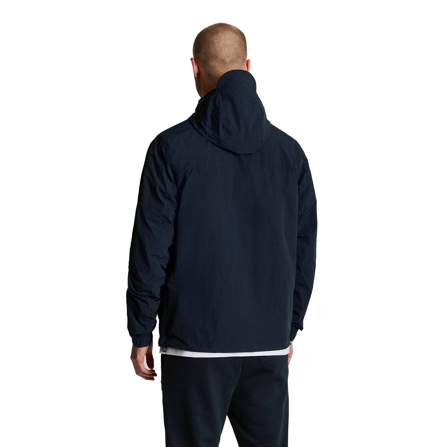 Dark Navy - Back - Lyle & Scott Mens Hooded Pocket Jacket