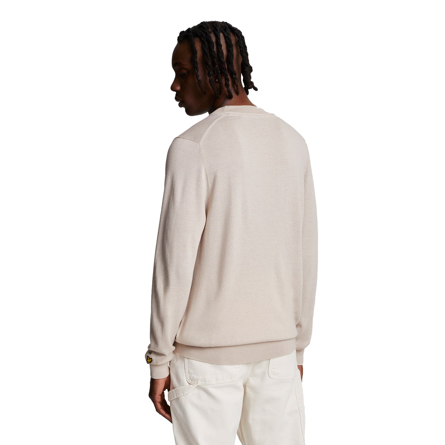 Cove - Back - Lyle & Scott Mens Script Jacquard Jumper