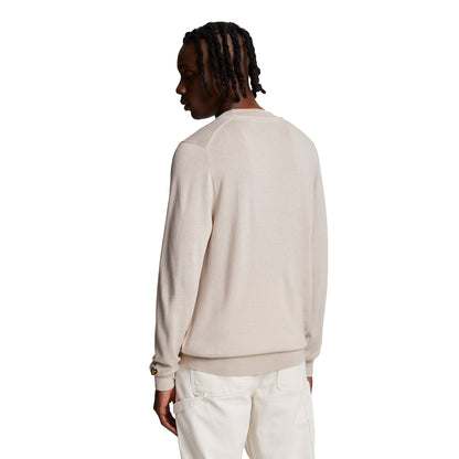 Cove - Back - Lyle & Scott Mens Script Jacquard Jumper