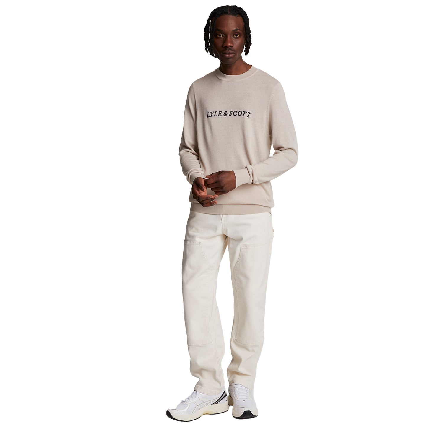 Cove - Lifestyle - Lyle & Scott Mens Script Jacquard Jumper