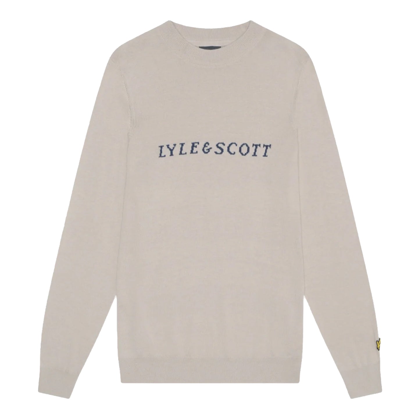 Cove - Front - Lyle & Scott Mens Script Jacquard Jumper
