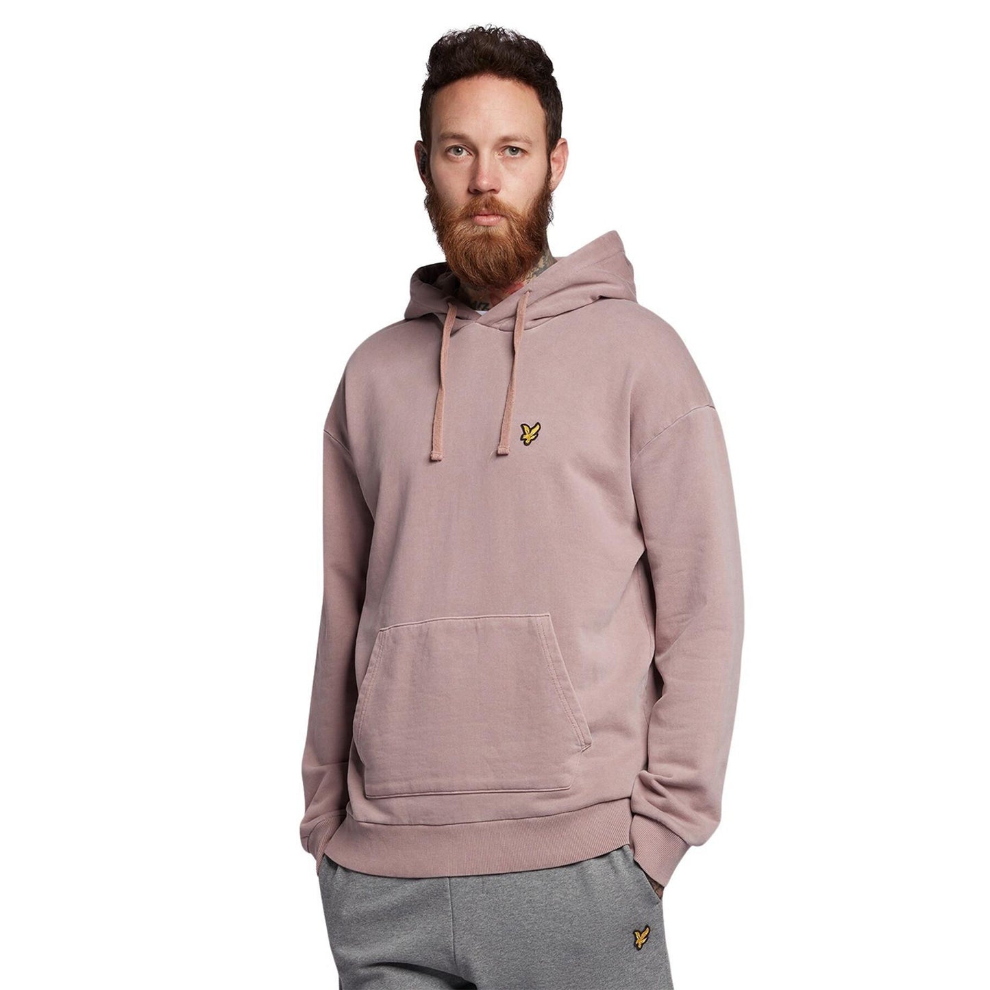 Field Thistle - Side - Lyle & Scott Mens Oversized Pullover Hoodie