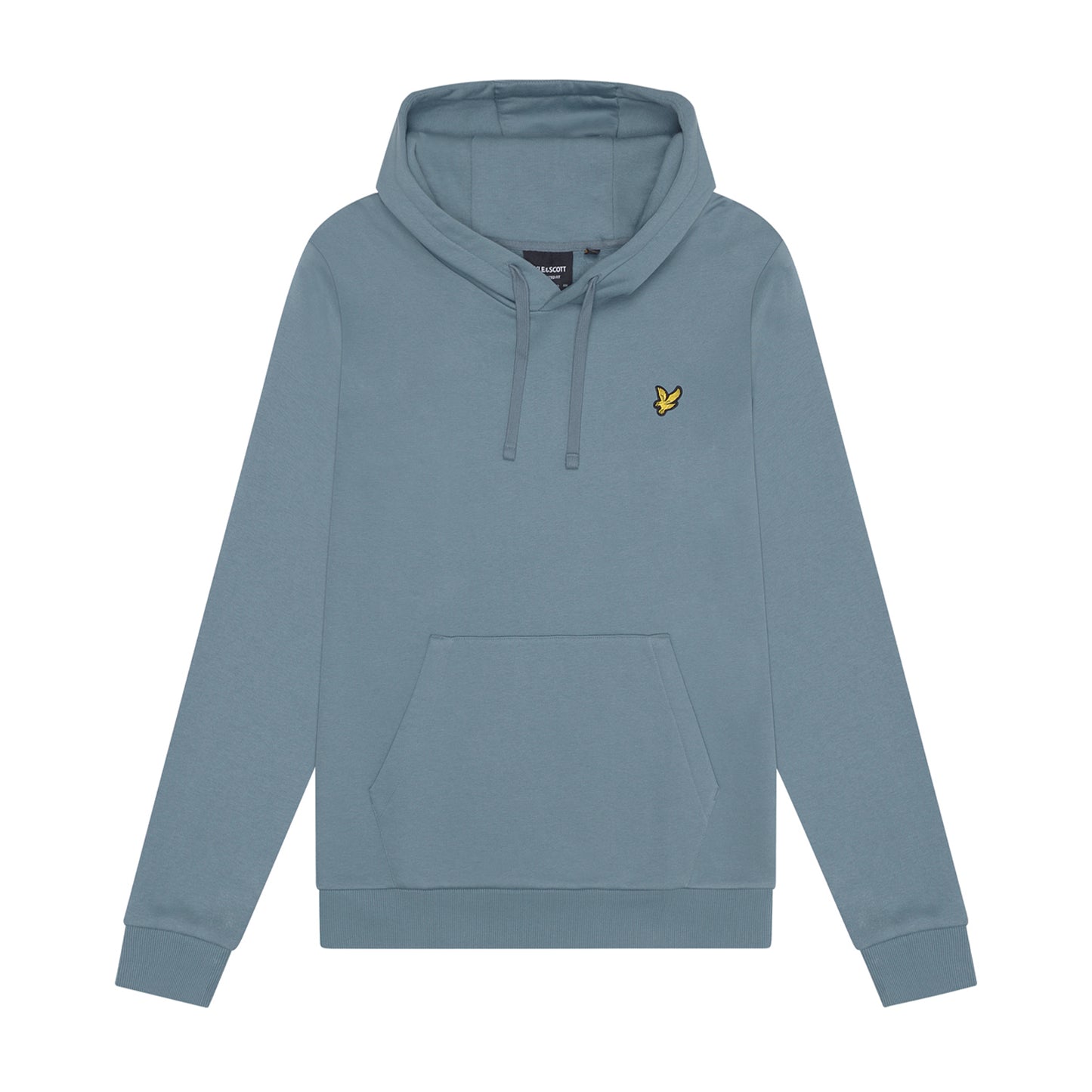 Mist Blue - Front - Lyle & Scott Mens Oversized Pullover Hoodie