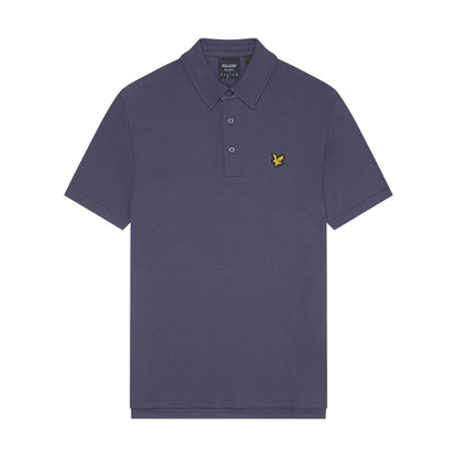 Navy Night - Front - Lyle & Scott Mens Plain Interlock Polo Shirt