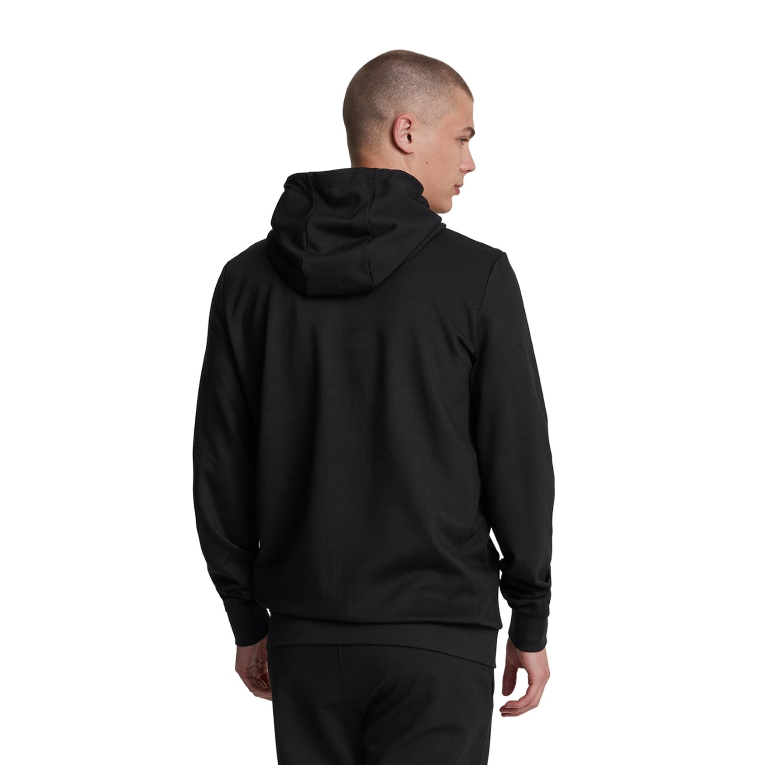 Jet Black - Side - Lyle & Scott Mens Sports Full Zip Hoodie