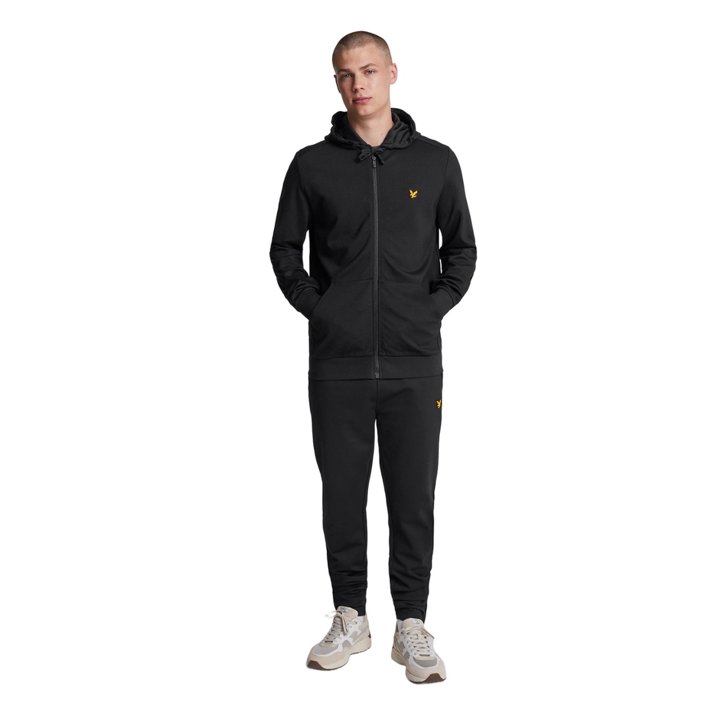Jet Black - Lifestyle - Lyle & Scott Mens Sports Full Zip Hoodie