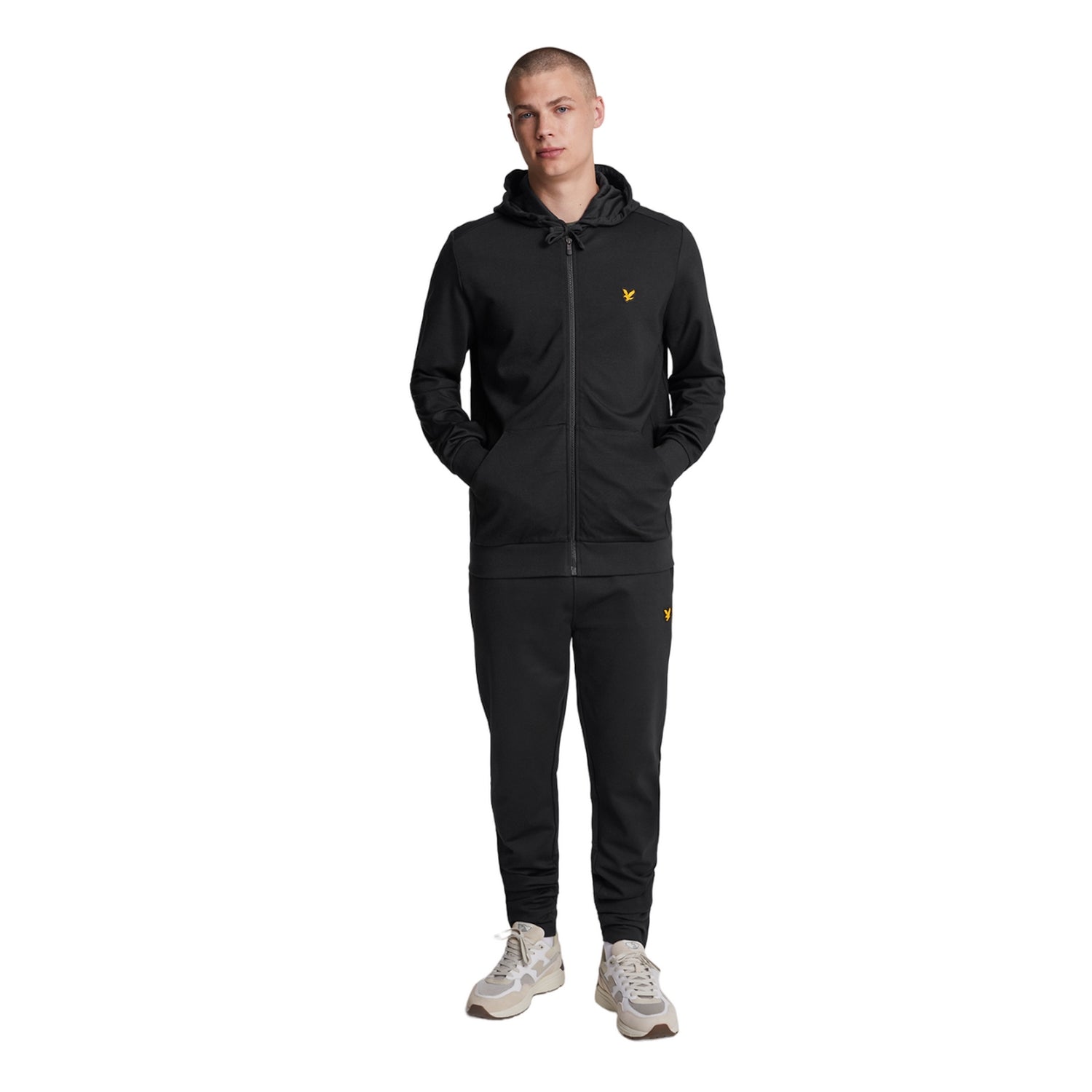 Jet Black - Lifestyle - Lyle & Scott Mens Sports Full Zip Hoodie