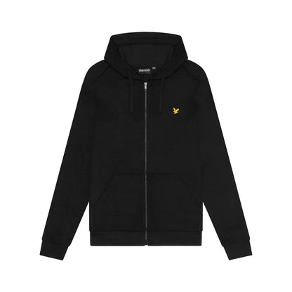 Jet Black - Front - Lyle & Scott Mens Sports Full Zip Hoodie
