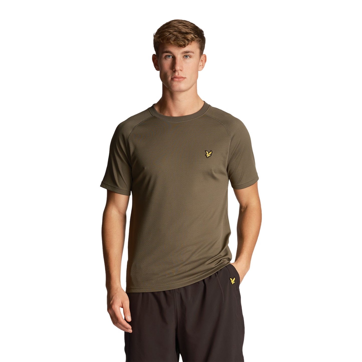 Cactus Green - Back - Lyle & Scott Mens Core Raglan T-Shirt
