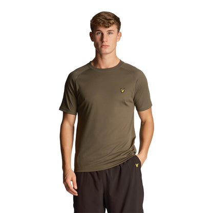 Cactus Green - Back - Lyle & Scott Mens Core Raglan T-Shirt