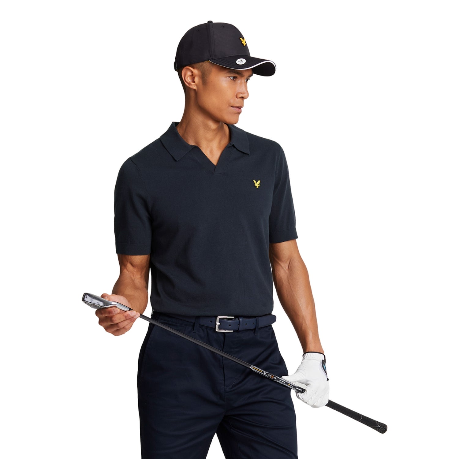 Dark Navy - Back - Lyle & Scott Mens Riviera Collared Polo Shirt
