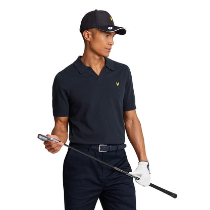 Dark Navy - Back - Lyle & Scott Mens Riviera Collared Polo Shirt