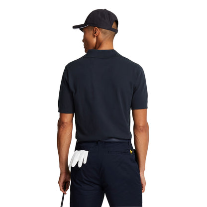 Dark Navy - Side - Lyle & Scott Mens Riviera Collared Polo Shirt