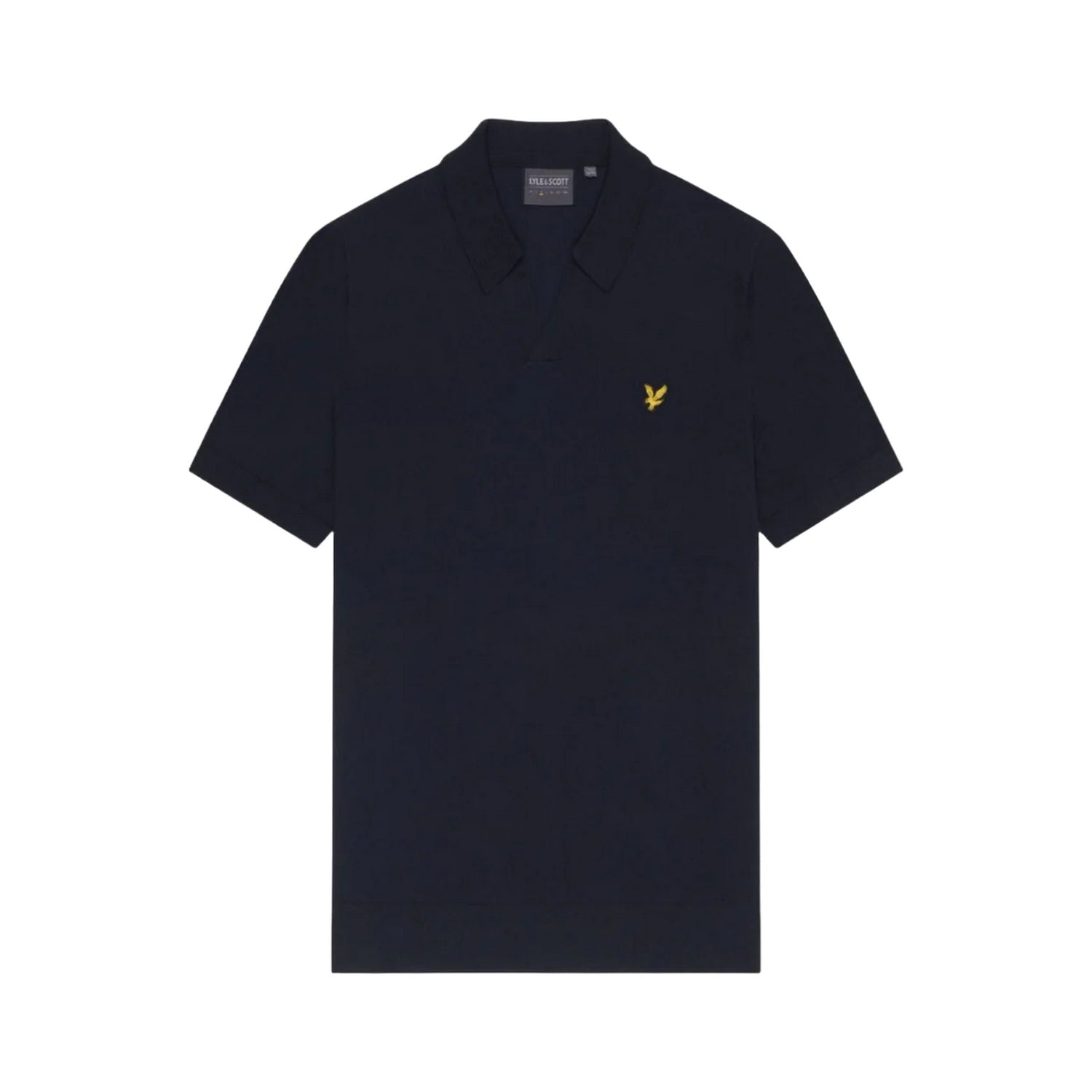 Dark Navy - Front - Lyle & Scott Mens Riviera Collared Polo Shirt
