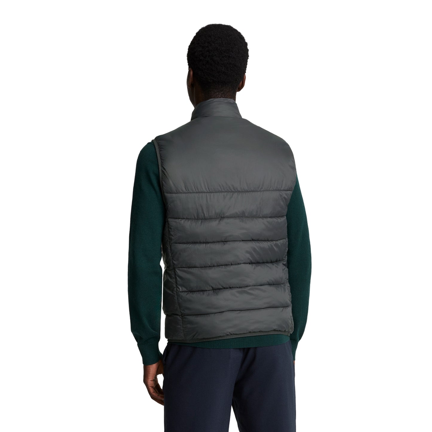 Gunmetal - Side - Lyle & Scott Mens Padded Gilet