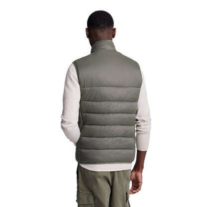 Olive - Side - Lyle & Scott Mens Padded Gilet