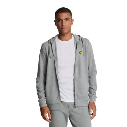 Mid Grey Marl - Front - Lyle & Scott Mens Fly Fleece Tracksuit Bottoms