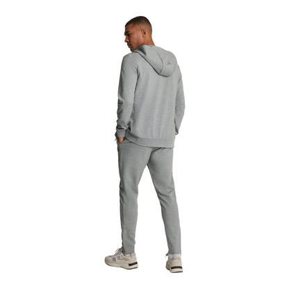 Mid Grey Marl - Back - Lyle & Scott Mens Fly Fleece Tracksuit Bottoms