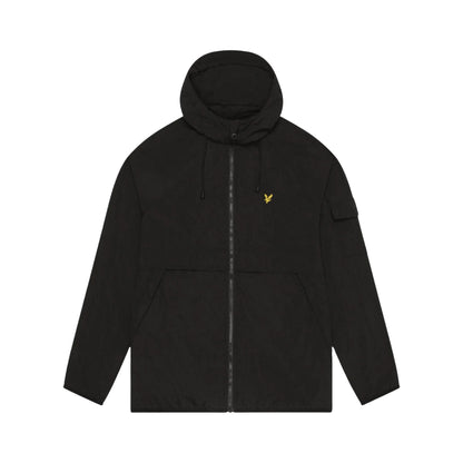 Jet Black - Front - Lyle & Scott Mens Hooded Windbreaker
