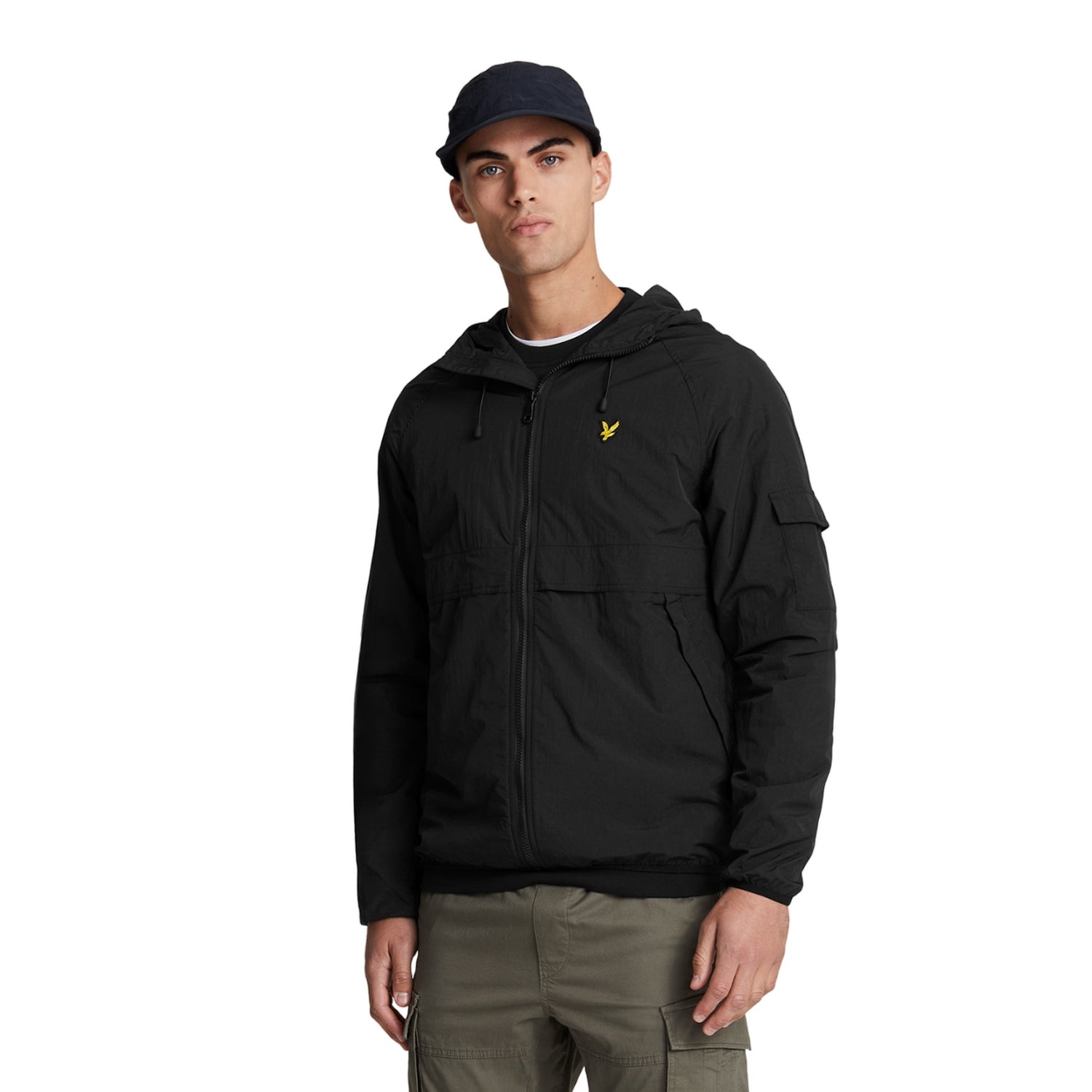 Jet Black - Back - Lyle & Scott Mens Hooded Windbreaker