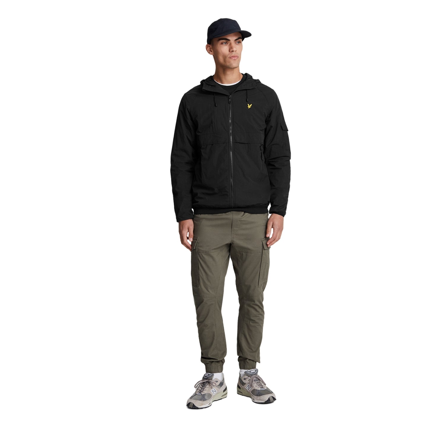 Jet Black - Lifestyle - Lyle & Scott Mens Hooded Windbreaker