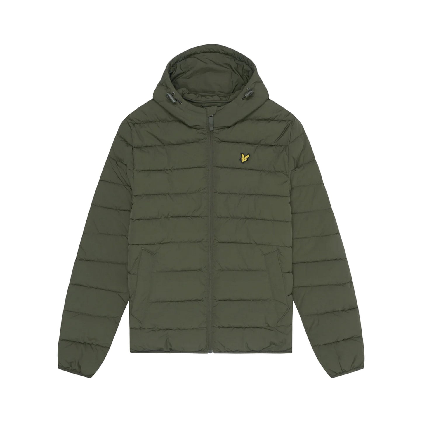 Olive - Front - Lyle & Scott Mens Lightweight Puffer Jacket