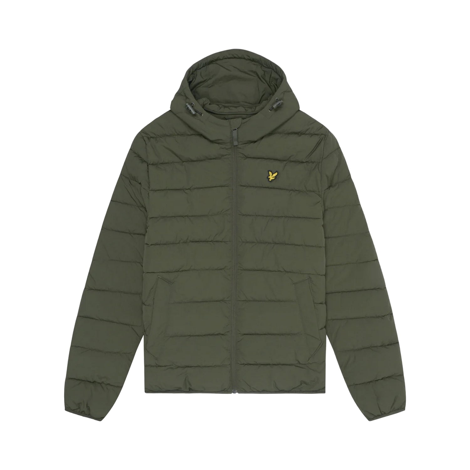 Olive - Front - Lyle & Scott Mens Lightweight Puffer Jacket