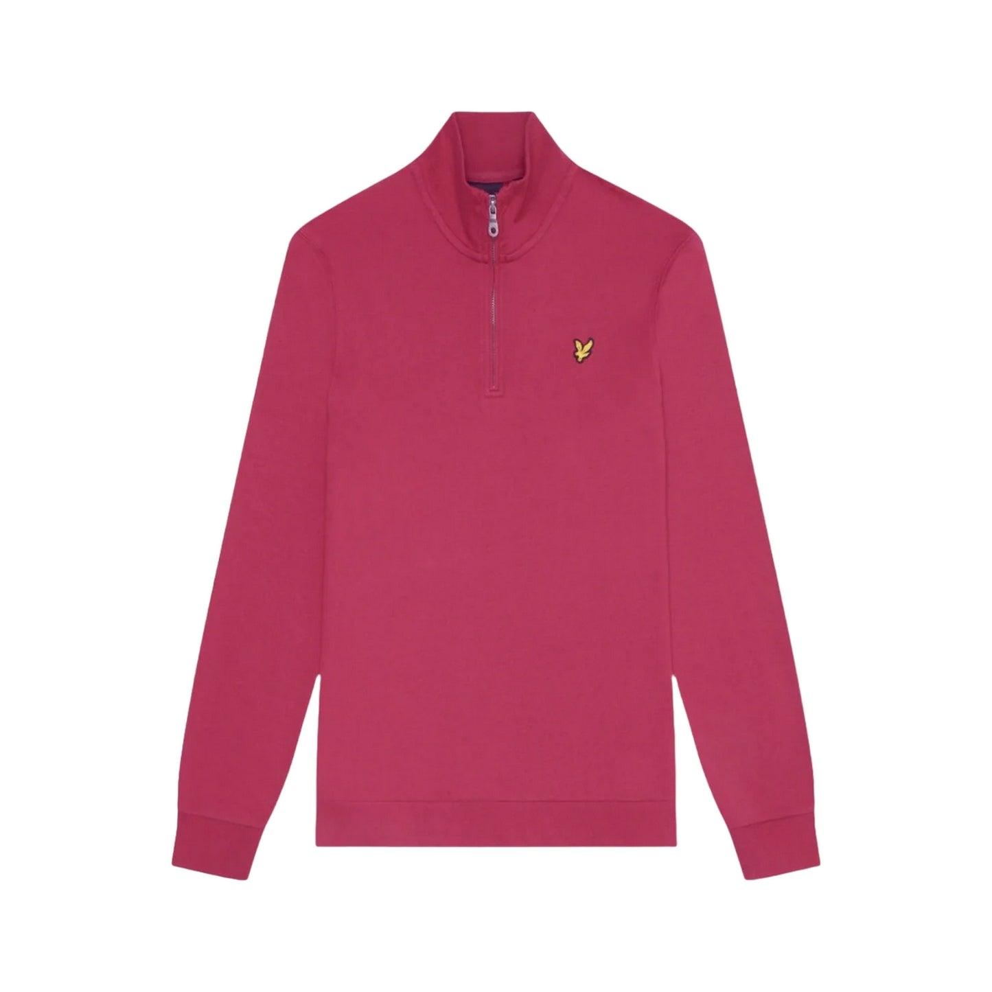 Rich Burgundy - Front - Lyle & Scott Mens Loopback Quarter Zip Sweatshirt