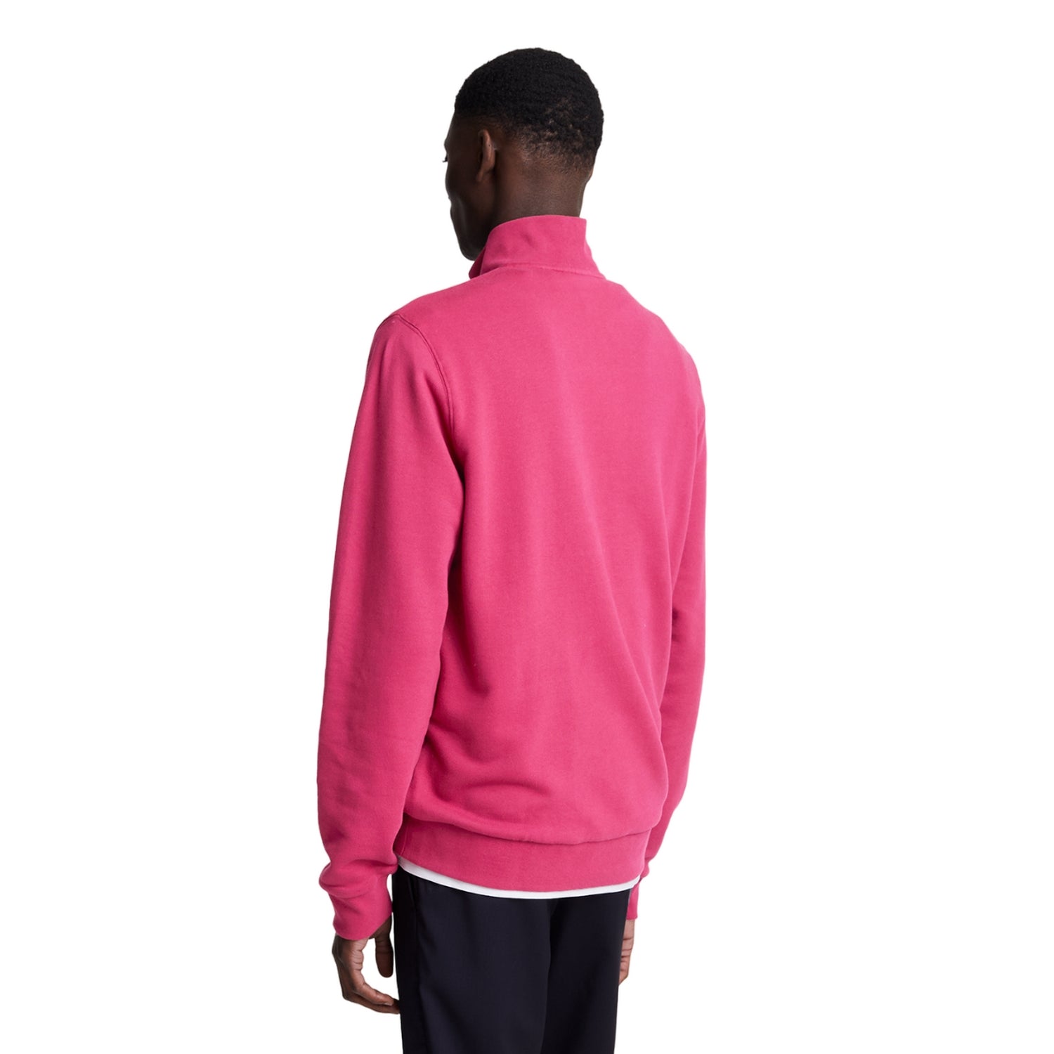 Rich Burgundy - Side - Lyle & Scott Mens Loopback Quarter Zip Sweatshirt