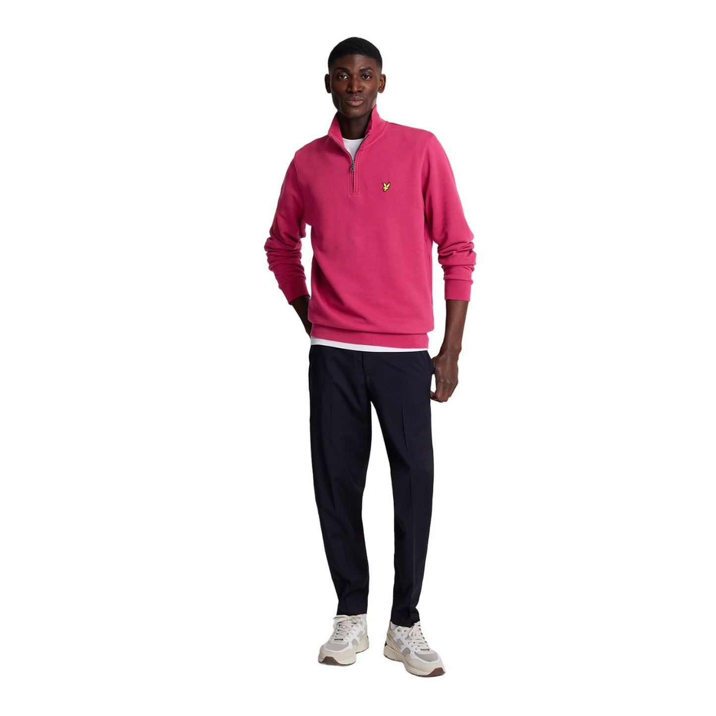 Rich Burgundy - Lifestyle - Lyle & Scott Mens Loopback Quarter Zip Sweatshirt