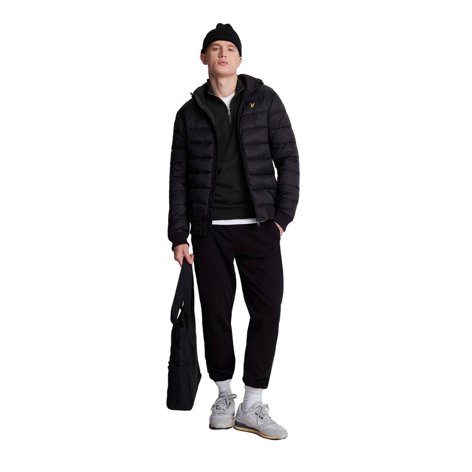 Jet Black - Lifestyle - Lyle & Scott Mens Loopback Quarter Zip Sweatshirt