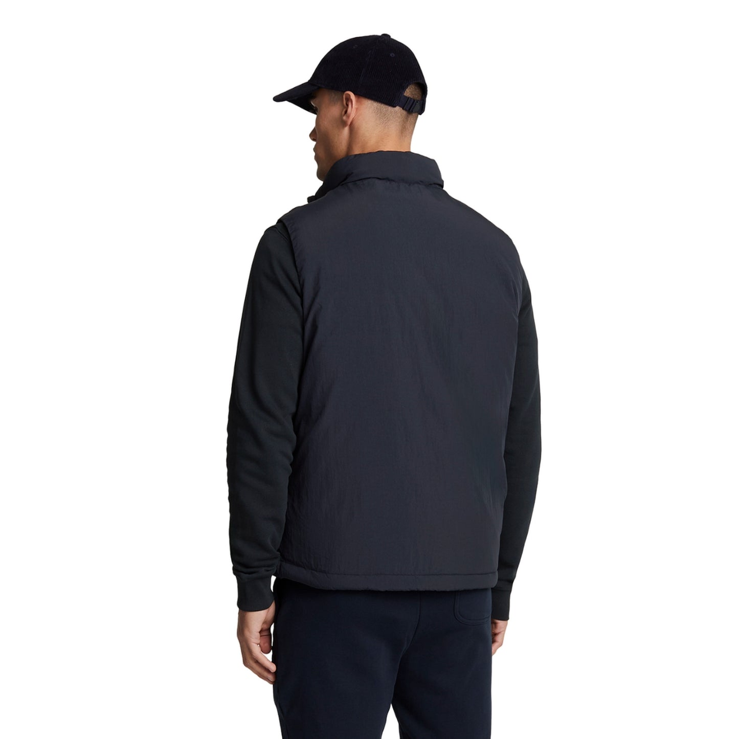 Dark Navy - Back - Lyle & Scott Mens Padded Gilet
