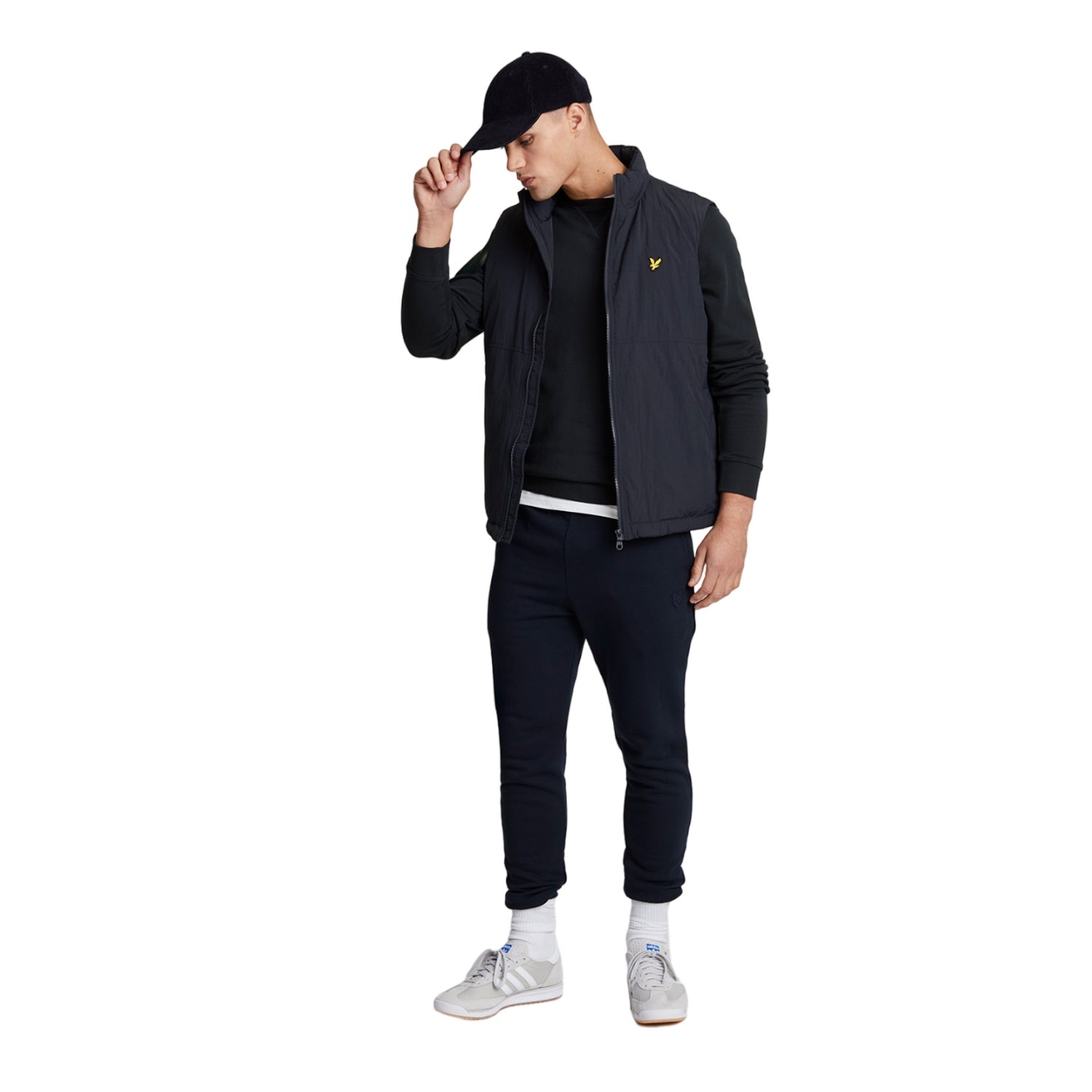 Dark Navy - Side - Lyle & Scott Mens Padded Gilet