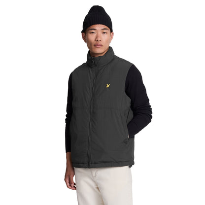 Jet Black - Front - Lyle & Scott Mens Padded Gilet
