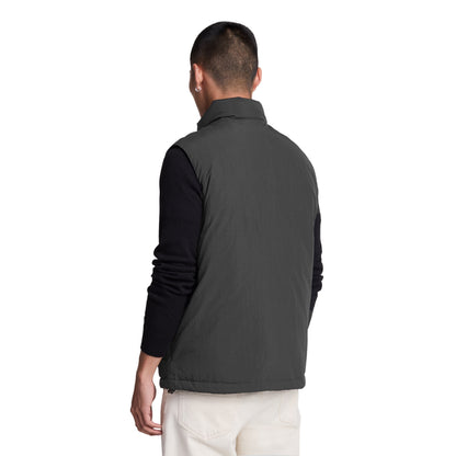 Jet Black - Back - Lyle & Scott Mens Padded Gilet