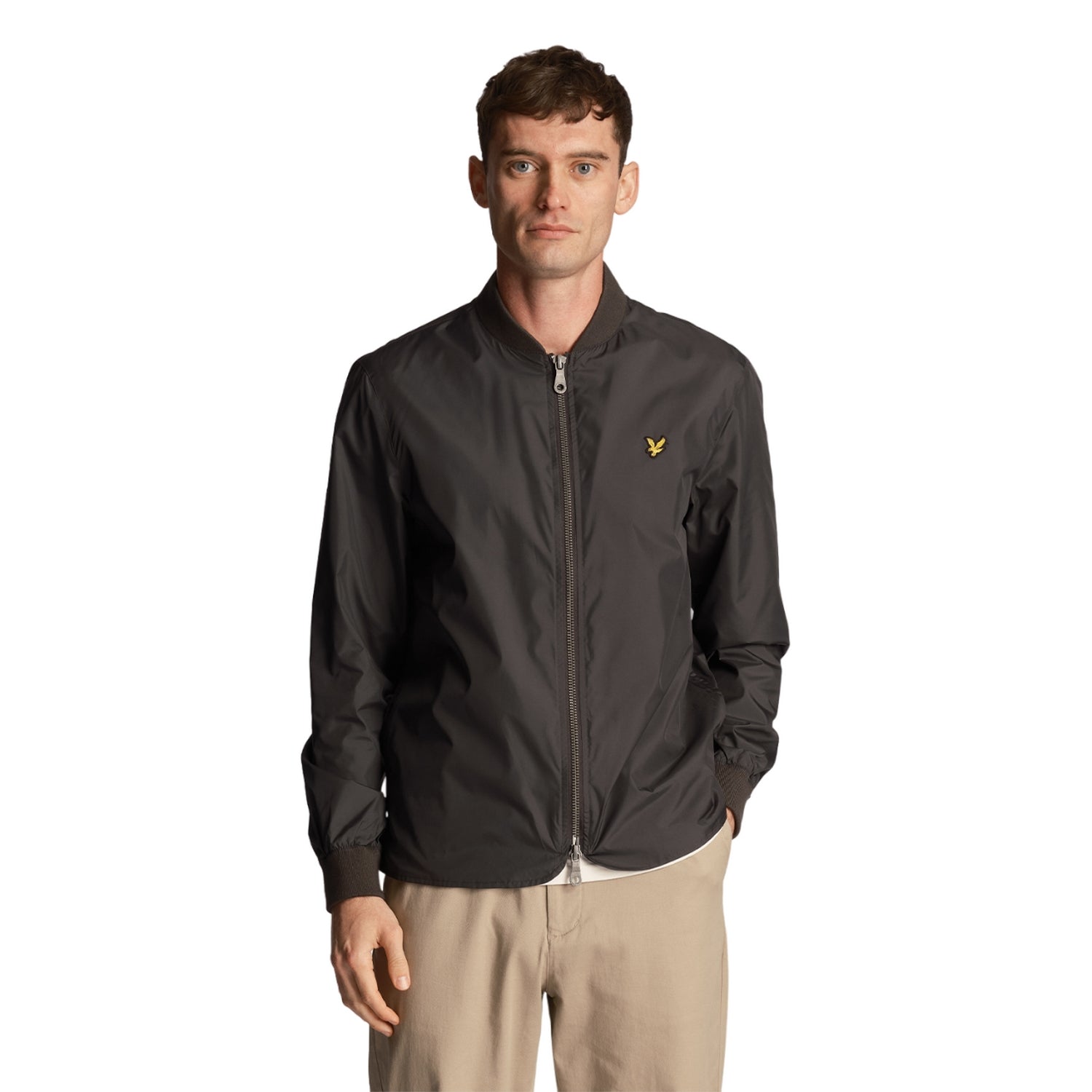 Gunmetal - Front - Lyle & Scott Mens Bomber Jacket