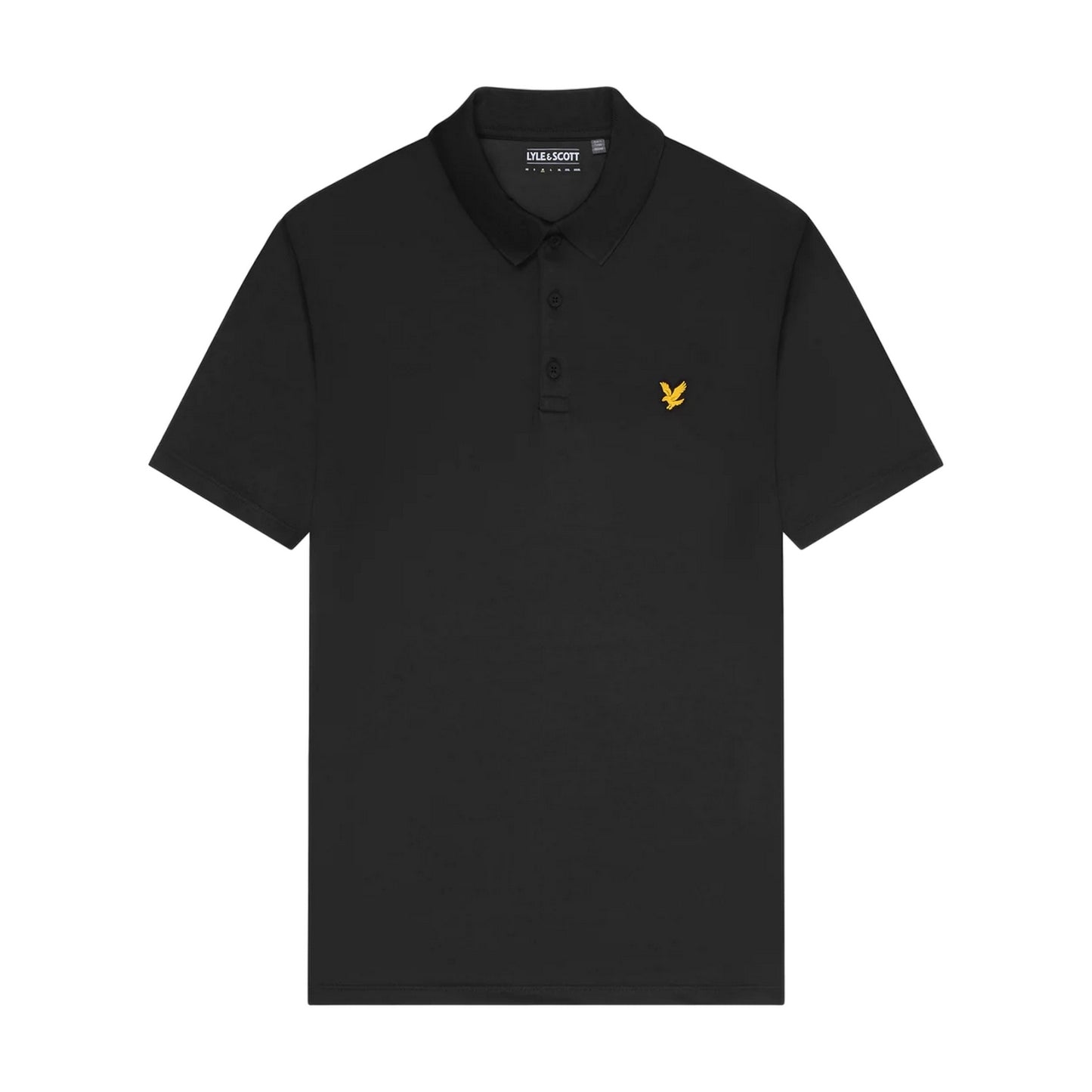 Jet Black - Front - Lyle & Scott Mens Tech Golf Polo Shirt
