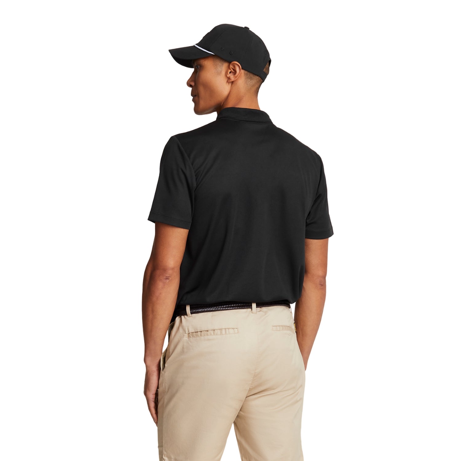 Jet Black - Side - Lyle & Scott Mens Tech Golf Polo Shirt