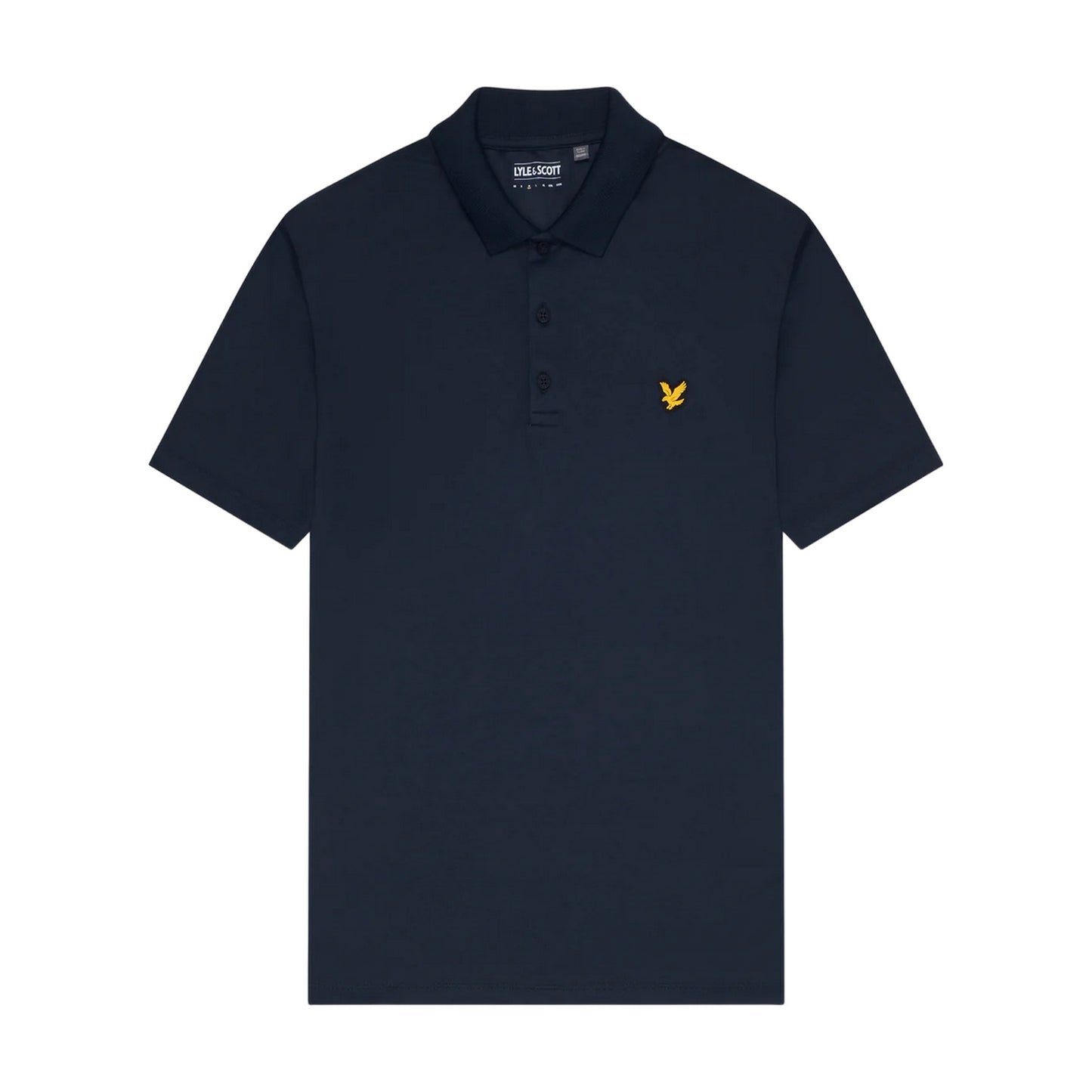 Dark Navy - Front - Lyle & Scott Mens Tech Golf Polo Shirt